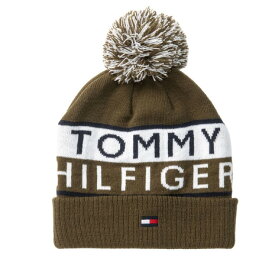 トミーヒルフィガー（TOMMY HILFIGER）（レディース）ゴルフ 防寒 ニット帽 ビーニー THMB006F-OLV