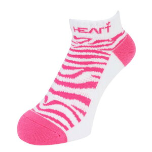 ビバハート(VIVA HEART)(レディース)ゴルフ ゼブラ柄クルーソックス 013-41262-073