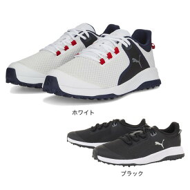 【6万円以上6,000円OFFクーポン 4/24 20時から28h限定】プーマ（PUMA）（メンズ）ゴルフシューズ フュージョン グリップ ラバーソール スパイクレス シューズ 377527