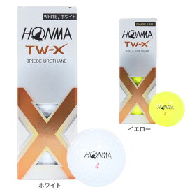 本間ゴルフ（HONMA）（メンズ、レディース）ゴルフボール TW-X 2024 BTQ2402 スリーブ(3個入り)