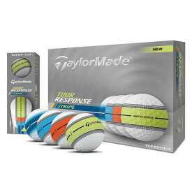 テーラーメイド（TAYLORMADE）（メンズ）ゴルフボール ツアーレスポンス ストライプボール マルチカラーパック 25 TourResp Stripe Multi dz ダース(12個入り)