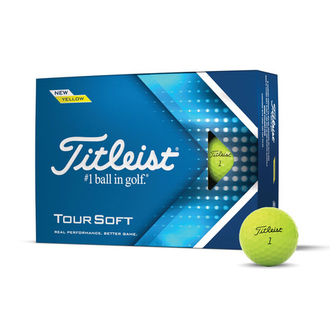 タイトリスト（TITLEIST）（メンズ、レディース）ゴルフボール TOUR SOFT イエロー T4113S-12PJ ダース(12個入り)