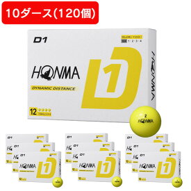 本間ゴルフ（HONMA）（メンズ）【10ダースセット】ゴルフボール D1 2024 BT2401 YE 10ダース(120個入り)