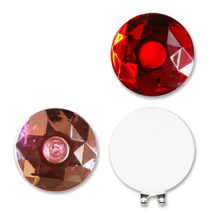 ホクシン(Hokushin)(メンズ、レディース)ゴルフマーカー キラキラクリップマーカー PK/RD MK401 キラキラPK/RD