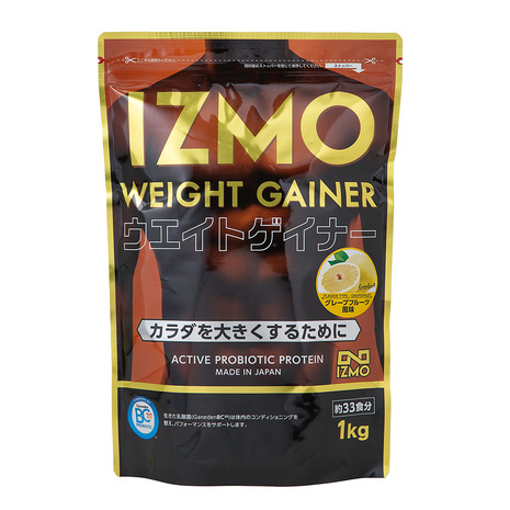 イズモ IZMO ウエイトゲイナープロテイン グレープフルーツ風味 アウトレット 沸騰ブラドン 1kg メンズ 約33食入 レディース オンライン価格