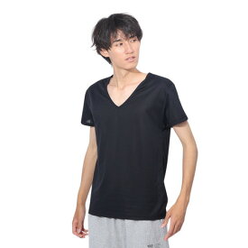 クー（Coo.）（メンズ）ドライプラス Vネック 半袖アンダーシャツ 891CO4GC0002 BLK 吸汗 速乾