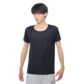 クー（Coo.）（メンズ）ドライプラスクール クルーネック半袖シャツ 891CO4GC0006 BLK 冷感 黒