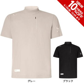 【6万円以上6,000円OFFクーポン 4/24 20時から28h限定】オークリー（OAKLEY）（メンズ）モックネック ゴルフ 半袖 SKULL SYNCHRONISM SMOOTH モックシャツ FOA406423