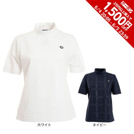 【1,500円OFFクーポン 6/5限定 2万円以上購入】フィドラ（FIDRA）（レディース）ゴルフウェア 接触冷感 ストレッチ 消臭 半袖モックネック FD5MUG16