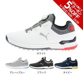 【5%OFFクーポン 3/30限定 2点以上購入】プーマ（PUMA）（メンズ） ゴルフシューズ メンズ プロアダプト アルファキャット ディスク スパイクレス シューズ 376043