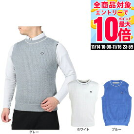【11/16 23:59まで 全商品最大P10倍要エントリー】フィドラ（FIDRA）（メンズ）ゴルフウェア 防風 ニットベスト FD5QTK02