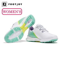 フットジョイ（FOOT JOY）（レディース）ゴルフシューズ スパイクレス フューエルフラッシュ 紐 WT/GR 90…