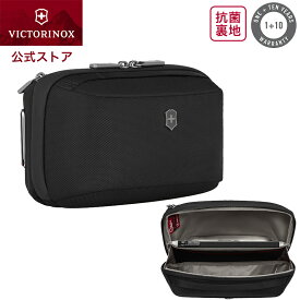 ビクトリノックス VICTORINOX 公式 ワークストラベラー7.0 トイレタリーバッグ 3L ブラック 正規品 11年保証 化粧ポーチ ブランド メンズ 大容量 大きめ 小物入れ 旅行用 おしゃれ 持ち運び 持ち歩き トラベルポーチ 洗面用具 スキンケア プレゼント 男性 女性