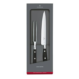 ビクトリノックス 公式 VICTORINOX グランメートル カービングセット 黒 7.7243.2【正規品】切れ味抜群 切れ味 最高 包丁 セット スライサー カービングフォーク 肉 ステーキ 魚 筋引 包丁 家庭用 プロ仕様 モリブデンバナジウム鋼 ステンレス 食洗機対応 キッチンナイフ