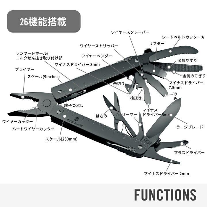 楽天市場】ビクトリノックス 公式 VICTORINOX スイスツールMXBS 26機能 