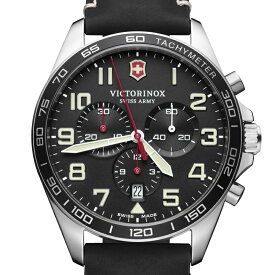 【公式限定レビュー特典あり】ビクトリノックス VICTORINOX 公式 FIELDFORCE フィールドフォース クロノグラフ 黒【正規品 5年保証】時計 腕時計 メンズ 防水 ブランド おしゃれ ブランド レザー 革 ベルト ギフト プレゼント 新生活 誕生日 卒業祝い 就職祝い 入学祝い