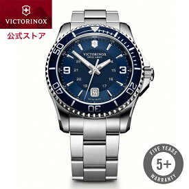 【公式】ビクトリノックス VICTORINOX MAVERICK マーベリック 【日本正規品 保証書付】時計 腕時計 メンズ 防水 241602 ステンレススチールブレスレット ブルー