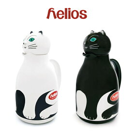 ヘリオス ポット サーモキャット 1L 5609001 国内正規品 ドイツ製 helios Thermo Cat Thermo Bear ガラス製 魔法瓶 保冷 保温キャットホワイト