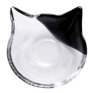 アデリア ココネコ 小鉢 coconeco craft 黒 白 茶 ブチ茶 ブチ黒 ハンドメイド ガラスボウル ガラス 小皿 食器 デザートカップ 取皿 ねこ 猫 にゃんこ 猫顔 かわいい ギフト 白