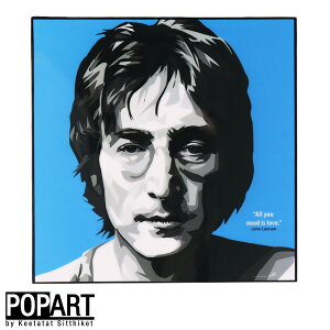 アートフレーム ジョンレノン ビートルズ 送料無料 KEETATAT SITTHIKET JOHN LENNON Beatles ビートルズ 歌手 イギリスバンド ポップアートフレーム インテリア アート ポップアート 絵画 海外 ポスター