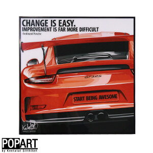 \マラソンP2倍+クーポン/ アートフレーム ポルシェ GT3 RS PORSCHE グッズ ポスター アート 送料無料 KEETATAT SITTHIKET 自動車 スポーツカー ドイツ車 レーシングカー サーキット パネル オマージ