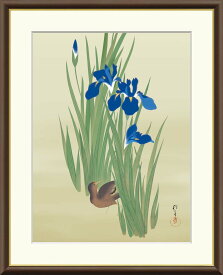 ＼P2倍＋クーポン／ 絵画 アート フレーム 酒井抱一 燕子花に水鶏図 送料無料 J2-082 F8 F6 F4 名画 複製 額 美術印刷 10年間品質保証 高精細 高品質