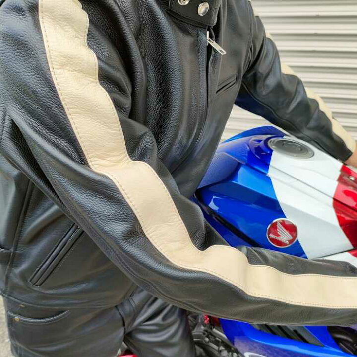 美品】Rookie 湿さ Leathers レザーシングルライダースジャケット 3L