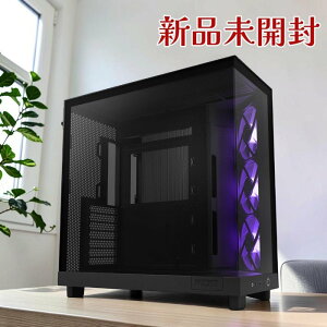 NZXT PC�P�[�X CC-H61FB-R1 H6 Flow RGB �~�h���^���[ ATX �����K���X RGB�t�@��3�� �u���b�N