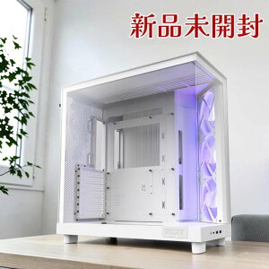 NZXT PC�P�[�X CC-H61FW-R1 H6 Flow RGB �~�h���^���[ ATX �����K���X RGB�t�@��3�� �z���C�g