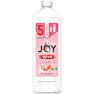 ジョイ W除菌 食器用洗剤 詰め替え 670ml JOY キッチン洗剤 食器用 つめかえ スポンジ除菌 コンパクト 逆さボトル 液体洗剤 P&G さわやか微香 緑茶 レモン オレンジ ミント ピンクグレープフルー