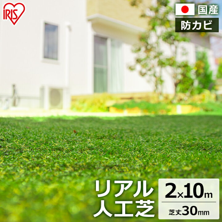 楽天市場 国産 送料無料 人工芝 ロール 2m 10m 芝丈30mm Ip リアル人工芝 国産人工芝 人工芝マット 芝丈3cm ロールタイプ 庭 テラス アイリスオーヤマ 屋上緑化 U字ピン 水はけ バルコニー ベランダ 屋上 庭 インテリア ラグ Life Design Vida