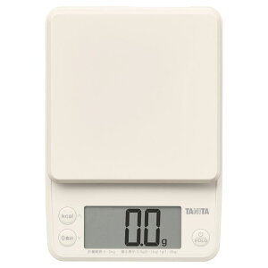 キッチンスケール デジタルスケール はかり デジタルクッキングスケール アイボリー KJ-221-IVタニタ TANITA 2000g 1g単位 0.5g単位 大型表示 ヘルシー ダイエット お菓子作り 食生活