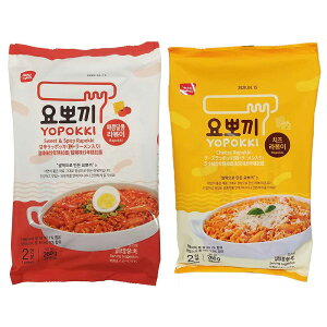 トッポギ レトルト 韓国 【4個】ヨッポギ ラッポッキ 袋 260g 韓国 トッポギ ラーメン 餅 甘辛味 B級グルメ 手軽 輸入食品 甘辛味 チーズ味 2種×各2