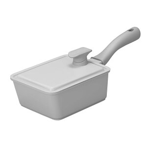 フライパン IH シービージャパン CB JAPAN Supot 深型四角フライパン 13×18cm ih ガス火 深型 鍋 1人用 片手鍋 小鍋 かわいい おしゃれ 四角いフライパン 専用蓋付き フッ素コーティング マルチパン