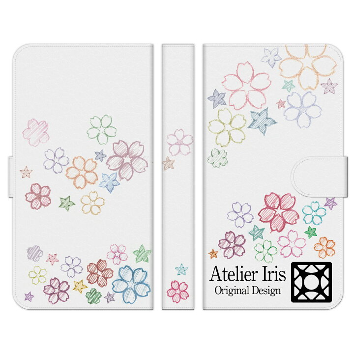 楽天市場 かんたんスマホ2 A001kc 手帳型 スマホ ケース カバー 桜 色鉛筆a アトリエアイリス 花 シンプル アナログ カラフル 色鉛筆 きれい おしゃれ かわいい デザイン イラスト 簡単 折りたたみ スタンド Android Au Docomo Softbank アンドロイド エーユー オーダー