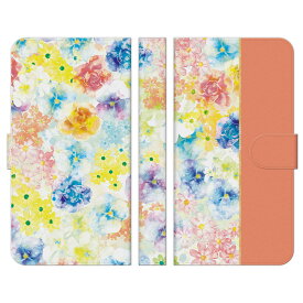 Android One S3 手帳型 スマホ ケース カバー FLOWER type B NoA おしゃれ 人気 イラスト 水彩 パステル 花柄 ガーリー ガーリッシュ アニメーター グッズ ギフト 可愛い 綺麗 Google グーグル アンドロイド ワン au docomo softbank エーユー オーダーメイド おすすめ