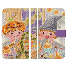 Galaxy Active neo / SC-01H 手帳型 スマホ ケース カバー ハロウィンパーティー TONTENKAN イラスト 色えんぴつ 絵本 tontenkan ほのぼの ハロウィン Samsung サムスン ギャラクシー Android au docomo softbank アンドロイド エーユー オーダーメイド おしゃれ おすすめ