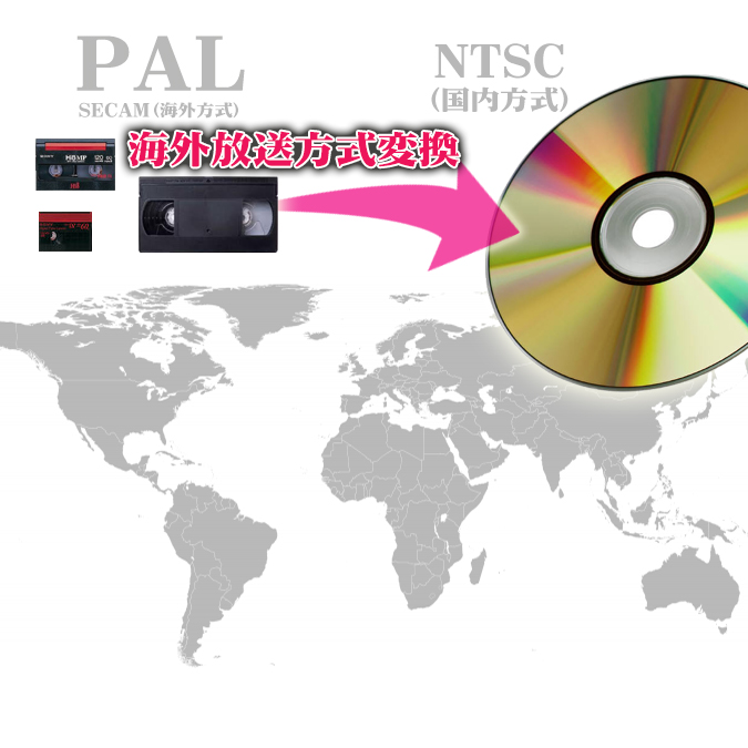 あきらめていた 海外で撮ったビデオテープが日本のＤＶＤプレーヤーで見ることができます 大放出セール DVD ダビング PAL 日本 海外 DVDへ変換 新作続 ビデオからNTSC 3980円以上送料無料