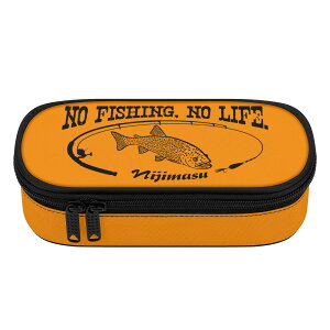 NIJIMASU_K_OR(ペンケース) ペンケース ユニセックス バッグ 全て 魚 釣り 魚釣り 淡水魚 川 ニジマス nekototuribito