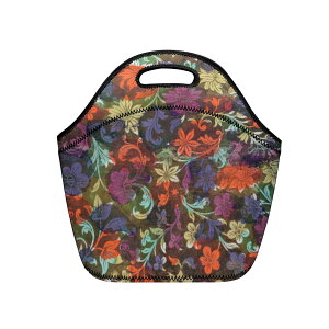 Leaf with flowers and fruits.(ランチバッグ) ランチバッグ ユニセックス バッグ アート ボタニカル 花柄 花 植物 Flower 葉っぱ botanical 実 果実 Hiibuni