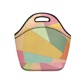 幾何学模様 パステル(ランチバッグ) ランチバッグ ユニセックス バッグ 全て かわいい ピンク グリーン オレンジ パステルカラー 松浦はれ
