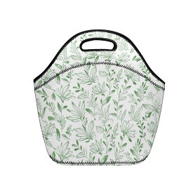 リーフ柄(ランチバッグ) ランチバッグ ユニセックス バッグ 全て グリーン シンプル 植物 おしゃれ 緑 葉 春 リーフ 松浦はれ