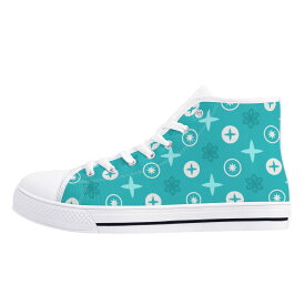 Turquoise blue(ハイカットスニーカー) ハイカットスニーカー メンズ レディース シューズ 全て blue ターコイズブルー 美しい キレイ おしゃれ プレゼント 特別感 大人かわいい さとみん。