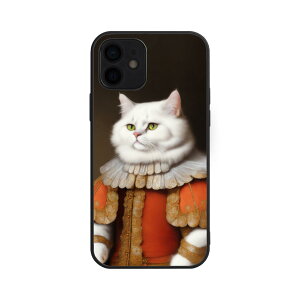 猫の肖像画 B(iPhone12ソフトケース) iPhone12ソフトケース ユニセックス アクセサリー 動物 絵画 猫 ねこ 油絵 個性的 生き物 肖像画 美術 貴族 . mozemoze .