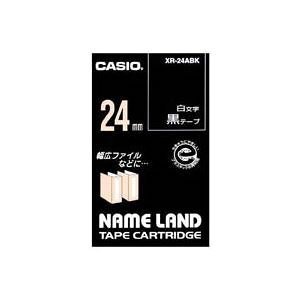 (�Ɩ��p3�Z�b�g) CASIO �J�V�I �l�[�������h�p���x���e�[�v �y���F24mm�z XR-24ABK ���ɔ�����