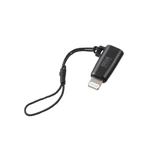 �T�����T�v���C USB Type-C to Lightning�ϊ��A�_�v�^ MFi�F�� �X�g���b�v�t�� �u���b�N �u���b�N AD-USB30LCFBK