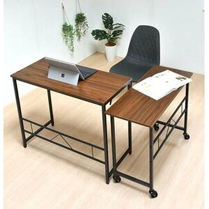 �p�\�R���f�X�N ��900mm �u���E�� �X�`�[���p�C�v �L���X�^�[�t�� �����~�� �l�X�g�f�X�N �g���i �`�F�A�ʔ� ���r���O�y����s�z