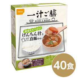 尾西 一汁ご膳 けんちん汁 40個セット 長期保存 非常食 企業備蓄 防災用品【代引不可】