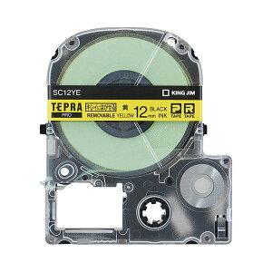 �i�܂Ƃ߁j �L���O�W�� �e�v�� PRO �e�[�v�J�[�g���b�W �L���C�ɂ͂����郉�x�� 12mm ���^������ SC12YE 1�� �y×5�Z�b�g�z