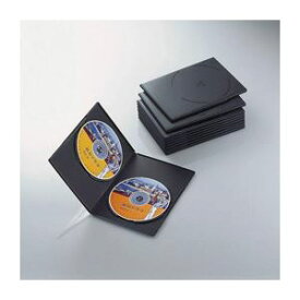 (まとめ)エレコム スリムDVDトールケース CCD-DVDS06BK【×10セット】